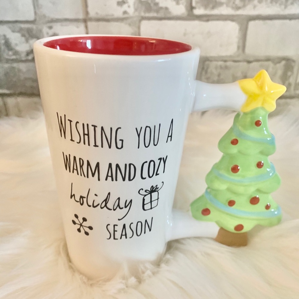 COPY - Tree Novelty Handle Mug Red